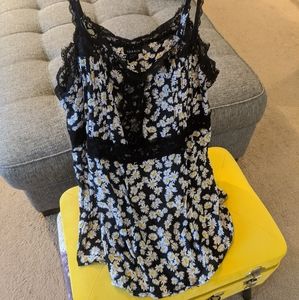 Torrid Daisy Linen & Lace Babydoll Blouse
